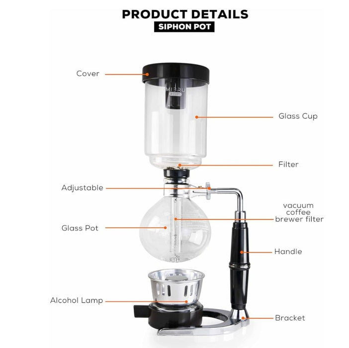 MIBRU - SYPHONE coffee maker | صانعة قهوة سايفون MIBRU