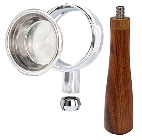 MIBRU - Naked portafilter 58 mm wooden 2 EARS  | 58mm خشبي  فلتر هواء مكشوف من ميبرو