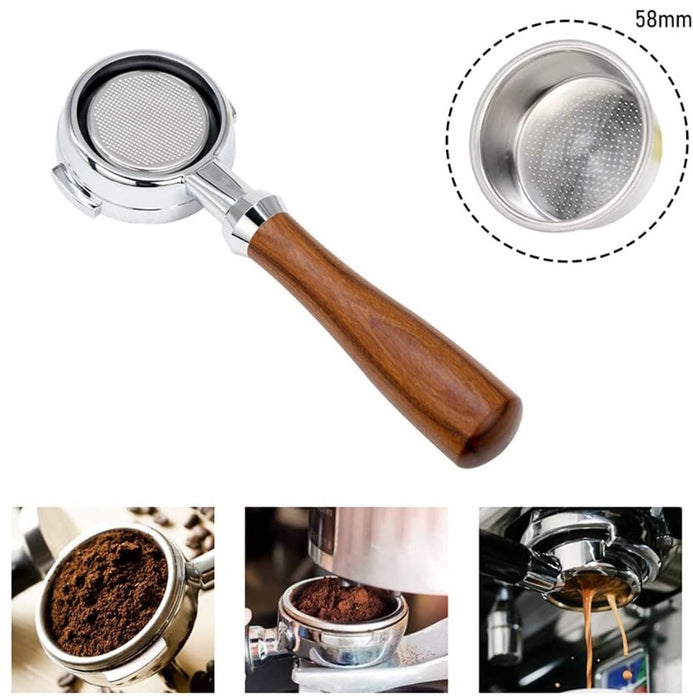 MIBRU - Exposed coffee portafilter with a 58mm diameter basket 2 EARS | مايبرو - بورتافلتر قهوة مكشوف مع باسكت بقطر 58 ملم