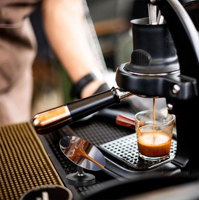 coffee espresso extraction mirror | مرآة استخلاص إسبريسو مغناطيسية