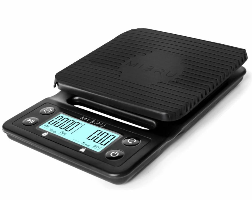 MIBRU - Coffee scale digital w/timer black |ميزان قهوة رقمي مع مؤقت عالي الدقة