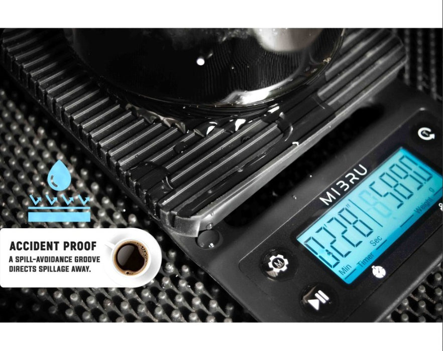 MIBRU - Coffee scale digital w/timer black |ميزان قهوة رقمي مع مؤقت عالي الدقة