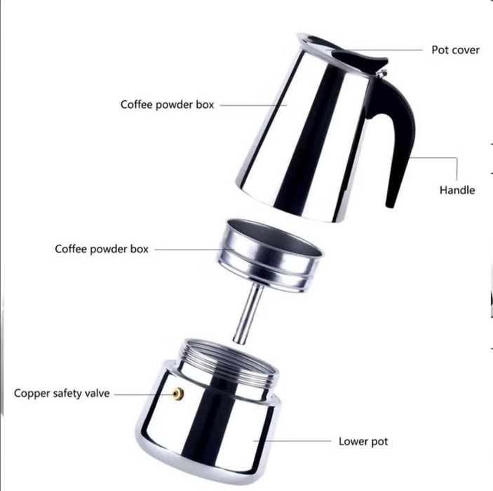 200ml Moka Espresso Coffee Maker | محضرة قهوة موكا إسبريسو 200 مل