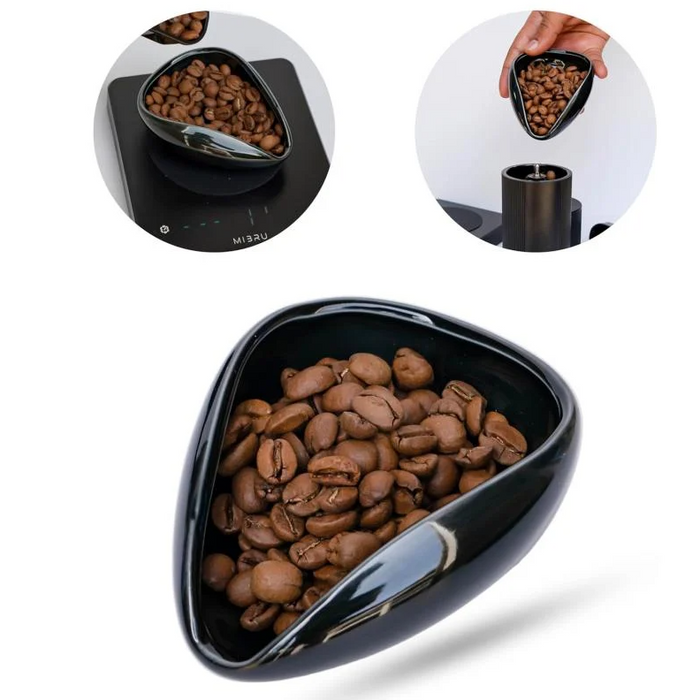 Ceramic Coffee Dosing Tray - black |   صينية جرعات قهوة سيراميك - اسود