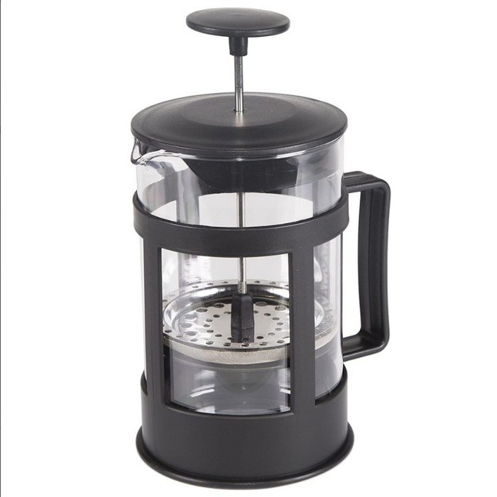 MIBRU-350ml Glass French Press Coffee Maker – Black|  فرنش بريس زجاجي لتحضير القهوة  350 مل – أسود  - مايبرو