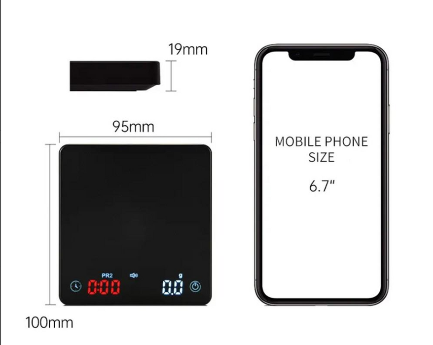 Mini smart coffee scale |  ميزان قهوة ذكي صغير