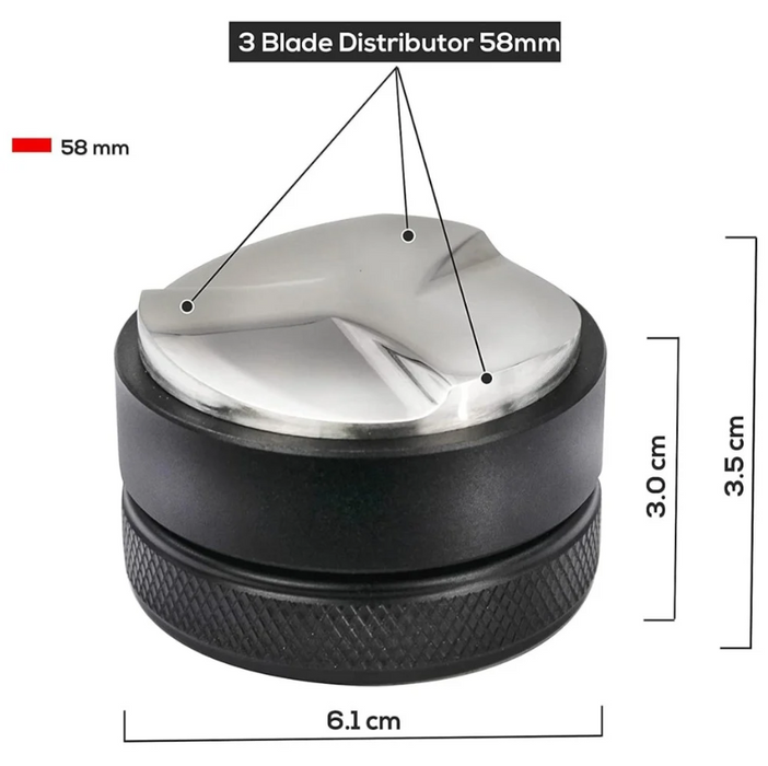 MIBRU -Espresso accessories Coffee distributor  58.5 MM - BLACK