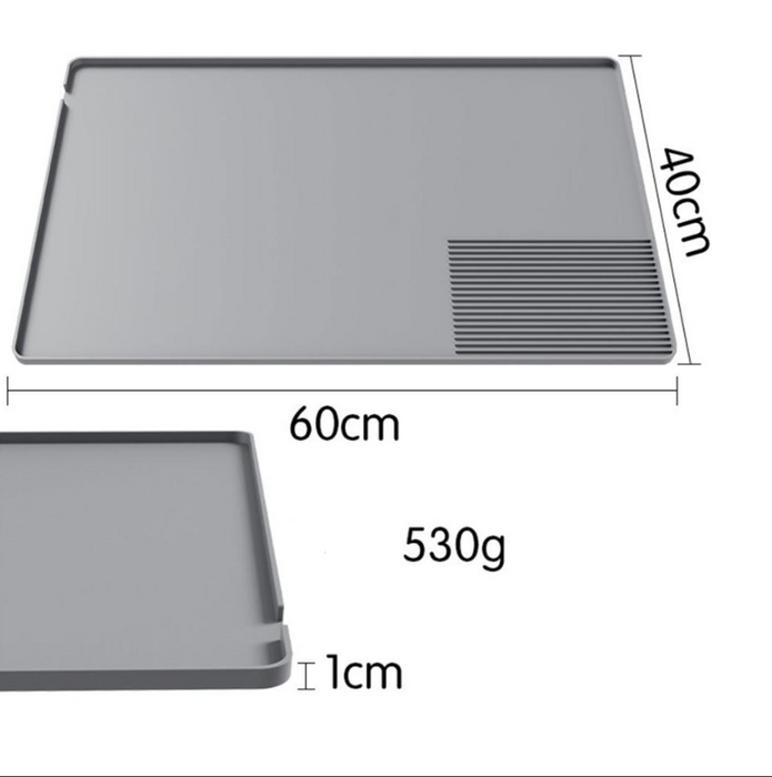 Large silicone Draining Mat for coffee corner Black (KR016377) | وسادة سيليكون كبيرة لتحضير الإسبريسو
