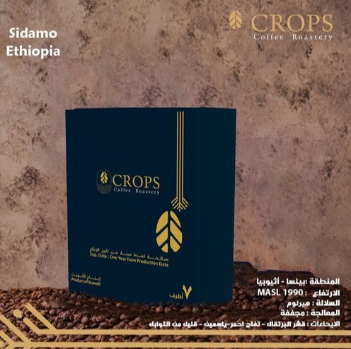 Crops Roastery - Sidamo Ethiopia Filter Coffee Bags 7 Bags | محمصة كروبس - سيدامو اثيوبيا قهوة مفلترة 7 اكياس