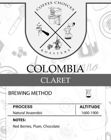 Coffee Choices - Colombia Claret 250 g Filter Preparation