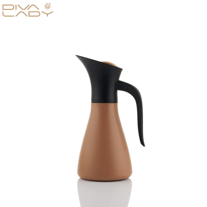 Diva Lady - Ghazalah Pot 600 ml Black & Beige | ديفا ليدي - مطارة الغزالة 600 مل اسود و بيج