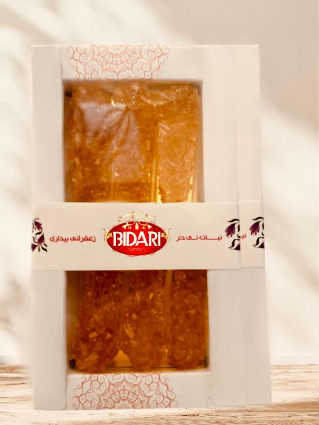 بيداري - سكر نبات الزعفران 6 حبة  |  Bidari - Rock Candy Sticks with Saffron 6 Pcs