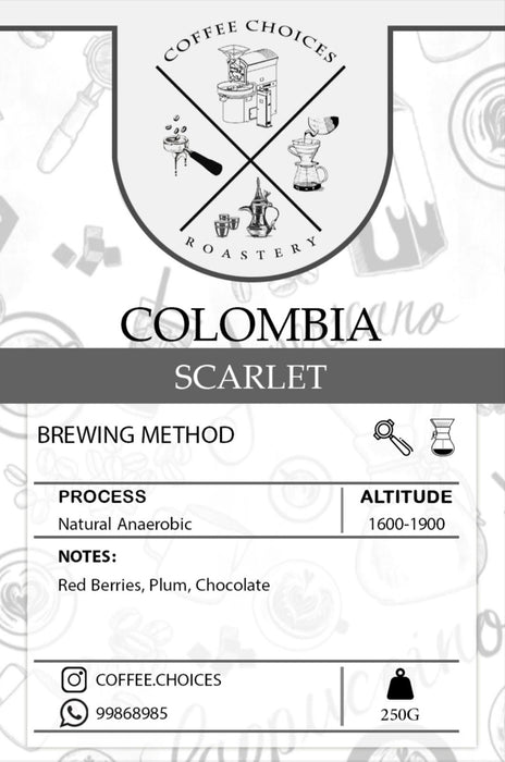 Coffee Choices - Colombia Scarlet 250 g Filter & Espresso Preparation