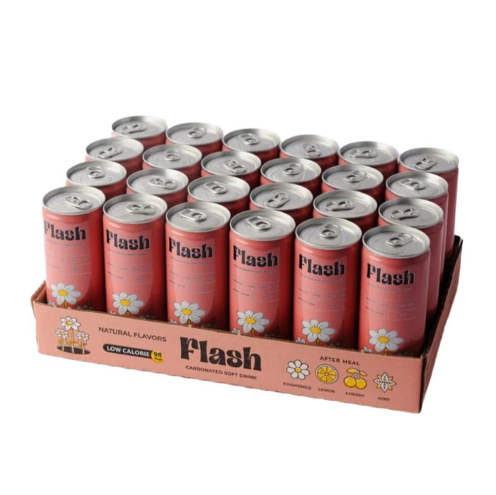 Flash - Cherry Carbonated Soft Drink 250 ml 24 Pcs