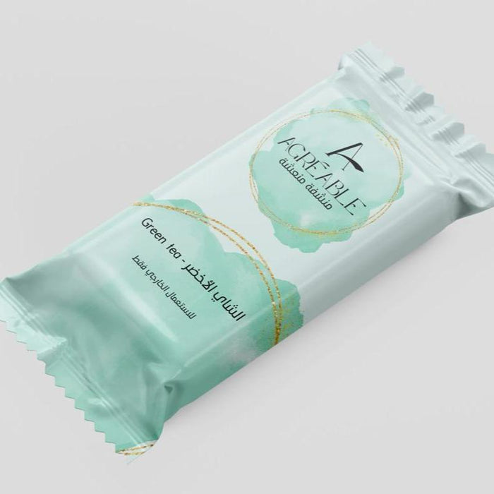 Agréable - wet towel Green Tea Smell 25 Pieces