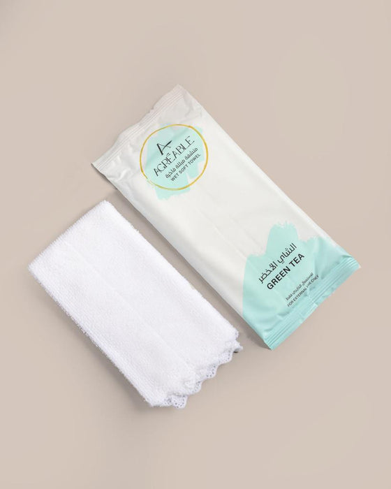 Agréable - wet towel Green Tea Smell 25 Pieces