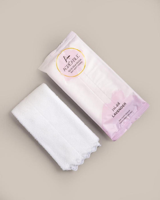 Agréable - wet towel Lavender Smell 25 Pieces