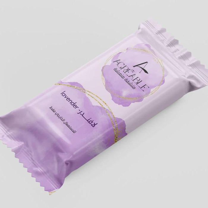 Agréable - wet towel Lavender Smell 25 Pieces