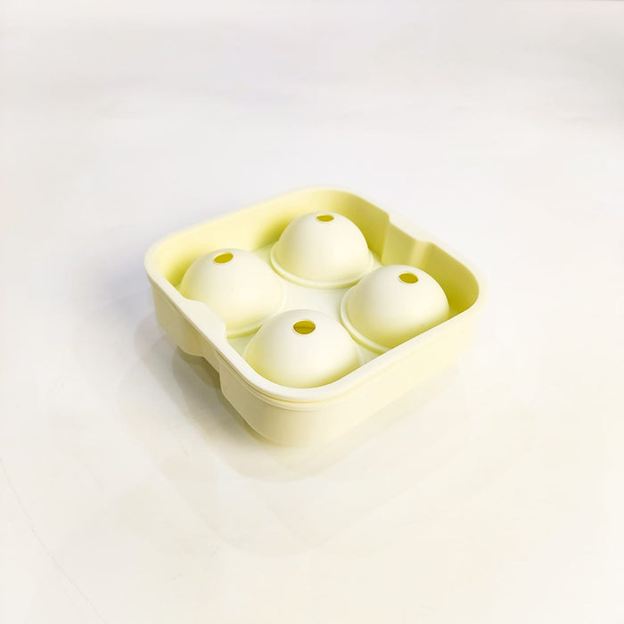 Diva Lady - Rounded Ice Cube Yellow 4 Cubes | ديفا ليدي - قوالب الثلج كروية الشكل اصفر 4 قوالب