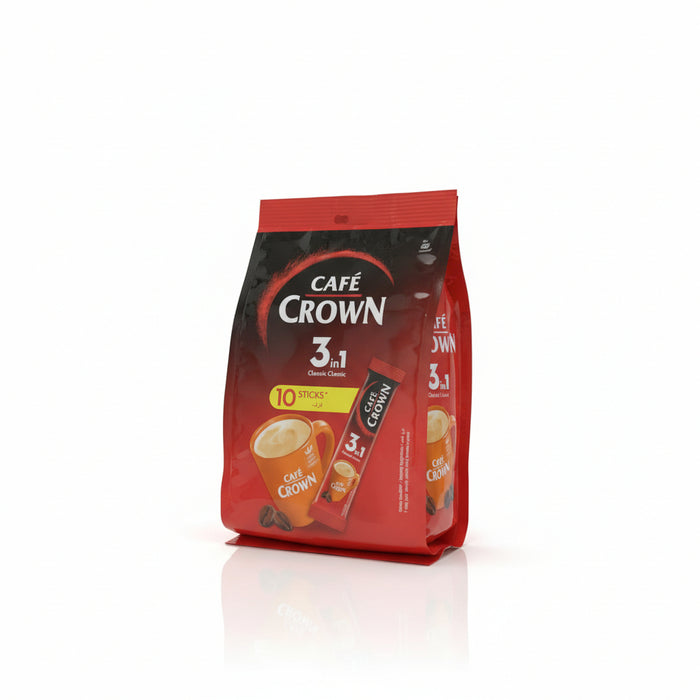 Ulker Cafe Crown -  3 in 1 Classic Coffee 10 Sachets 17.5g | اولكر كافيه كراون - قهوة كلاسيك 3 في 1 10 ظرف 17.5 جرام