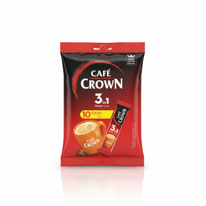 Ulker Cafe Crown -  3 in 1 Classic Coffee 10 Sachets 17.5g | اولكر كافيه كراون - قهوة كلاسيك 3 في 1 10 ظرف 17.5 جرام