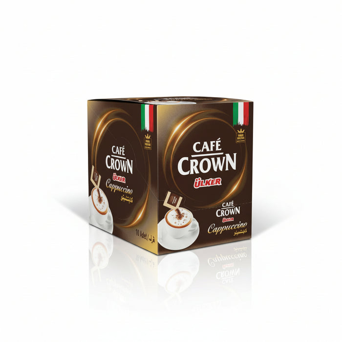 Ulker Cafe Crown -  Cappuccino 10 Sachets 25 g | اولكر كافيه كراون - كابوتشينو 10 ظرف 25 جرام