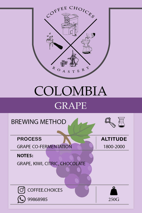Coffee Choices - Colombia Grape 250 g Filter & Espresso Preparations