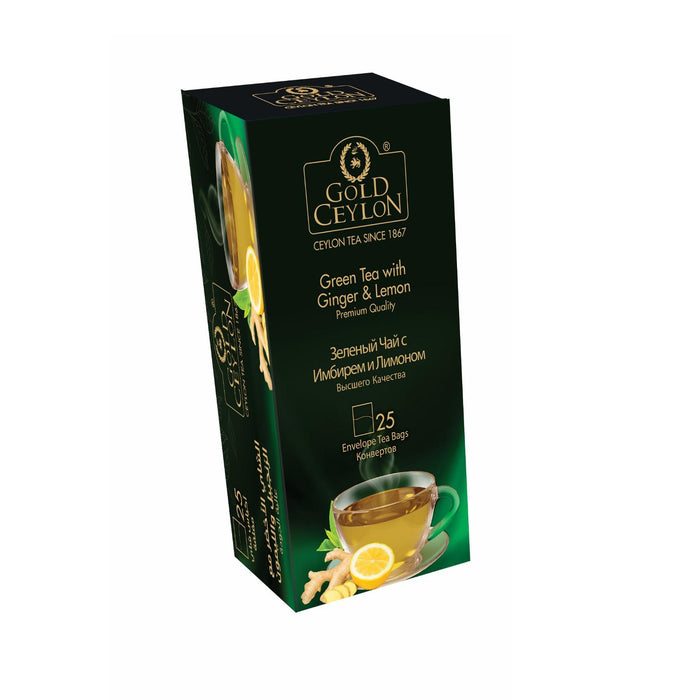 Gold Ceylon - Green tea with ginger & lemon 25 bags