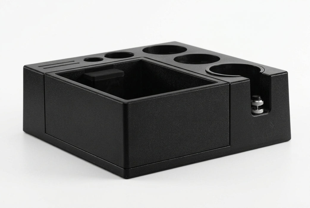 MUVNA Large Multifunctional Coffee Tamping Station – Black |قاعدة كبس القهوة موفنا متعددة الاستخدامات – أسود