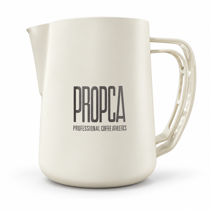 MUVNA Double Wing Yan Jiaqi Co-Branded Milk Frothing Pitcher – 600ml Ivory White | بيتشر تبخير الحليب MUVNA Double Wing Yan Jiaqi – سعة 600 مل أبيض عاجي