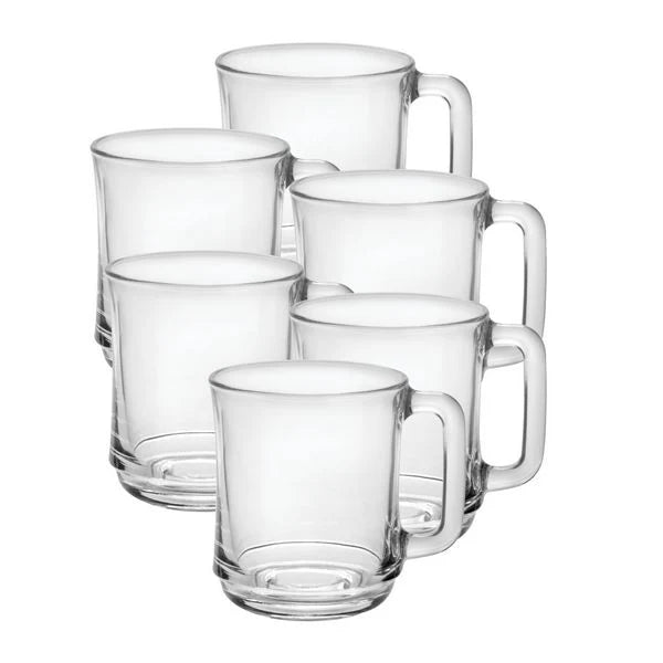 Duralex - Lys Clear Stack able Mug, 250mL Set of 6 Transparent