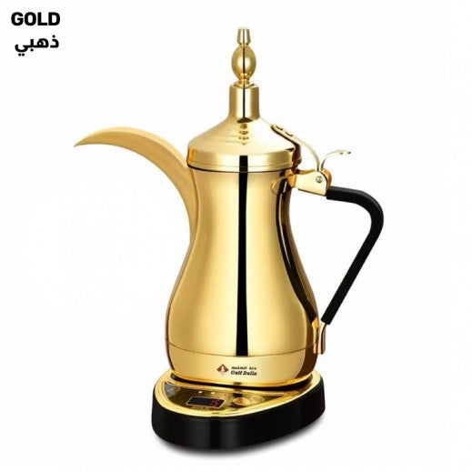 دلة الخليج - دلة كهربائية لإعداد القهوة العربية الذهبية 1 لتر | Gulf Dallah - Electric Dallah for Arabic coffee Gold 1 L