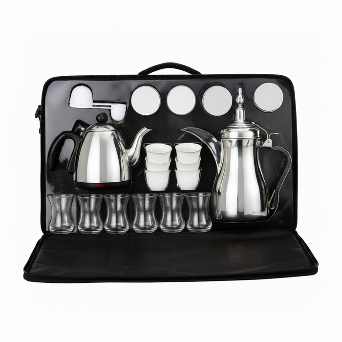 Gulf Dalla Arabic Tea Maker with Bag & Accessories – Silver 1600W (GA-C94847)