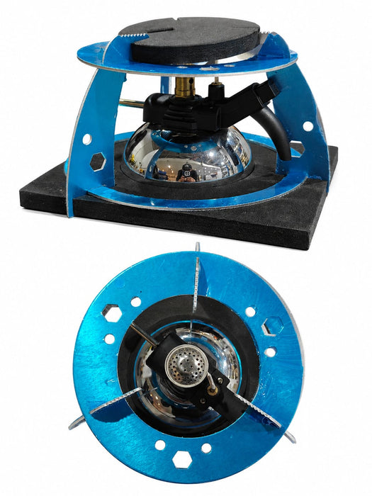 Small gas stove with a kettle base - blue | موقد غاز صغير مع قاعدة للإبريق - ازرق