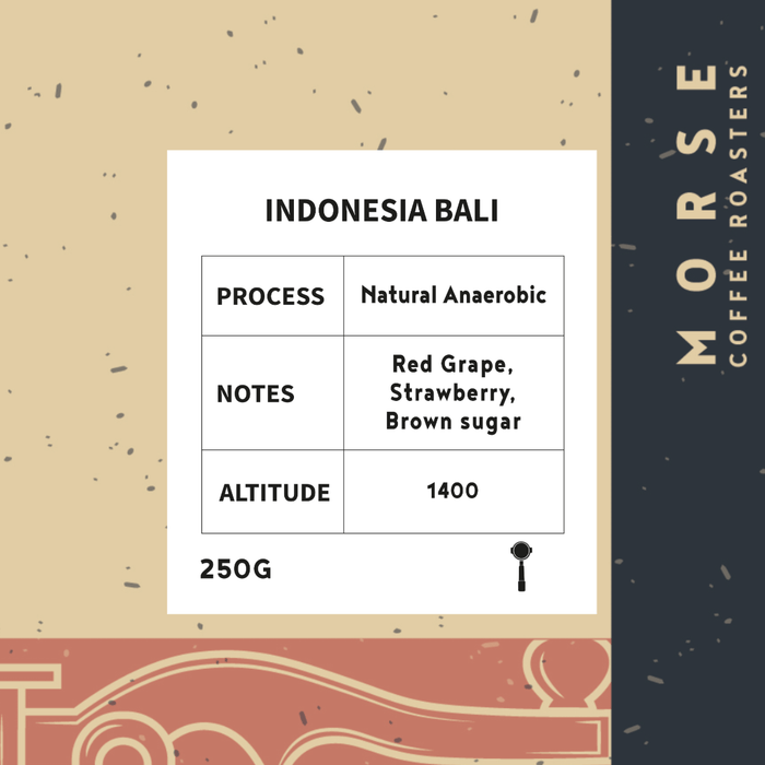 Morse Roastery – Indonesia Bali Anaerobic Natural Espresso Coffee Beans (250g)