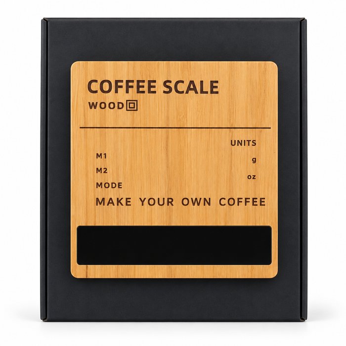 MUVNA Smart Coffee Electronic Scale – Natural standard cherry (ES2401)| ميزان قهوة MUVNA Smart الرقمي بخشب الكرز الطبيعي – بني خشبي