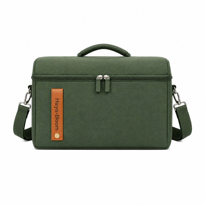 Hayya-Bloom Premium Specialty Coffee Carry Bag – green | حقيبة هيا بلوم الفاخرة لحمل أدوات القهوة المختصة – أخضر