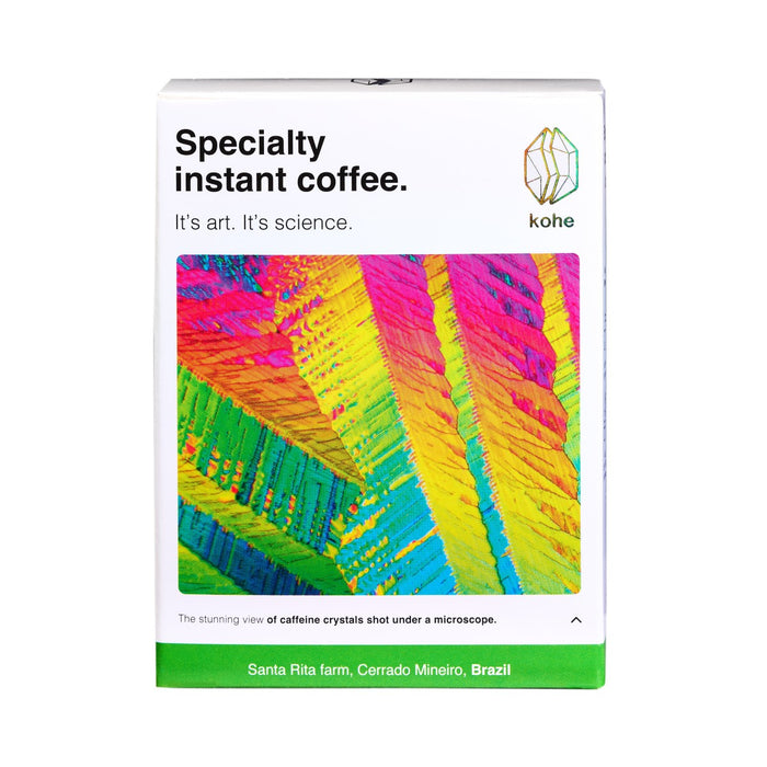 قهوة كوهه البرازيلية – قهوة سريعة التحضير من مزرعة سانتا ريتا، سيرادو مينيرو، 10 أكياس × 1.8 جرام