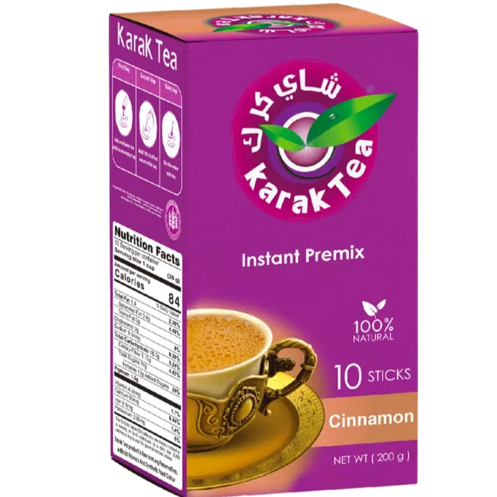 شاي كرك - شاي بنكهة الدارسين سريع التحضير  10 أكياس × 20جم |Karak Tea - Cinnamon Instant Premix 140g (10 Sachets)