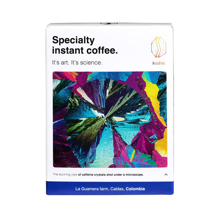 قهوة كوه كولومبيا الفورية – مصنوعة من 100٪ أرابيكا (كاتورا و كاتواي) من كالداس، كولومبيا 10 أكياس × 1.8 جرام