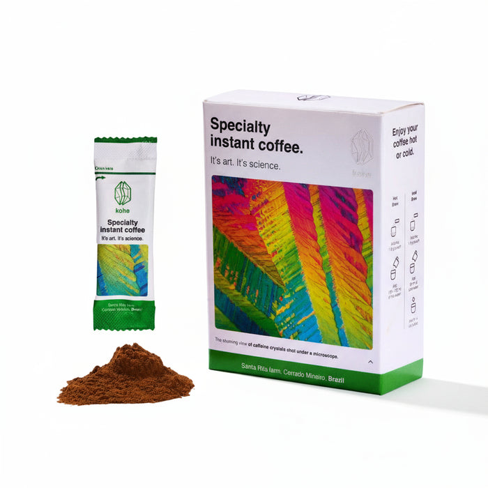 قهوة كوهه البرازيلية – قهوة سريعة التحضير من مزرعة سانتا ريتا، سيرادو مينيرو، 10 أكياس × 1.8 جرام