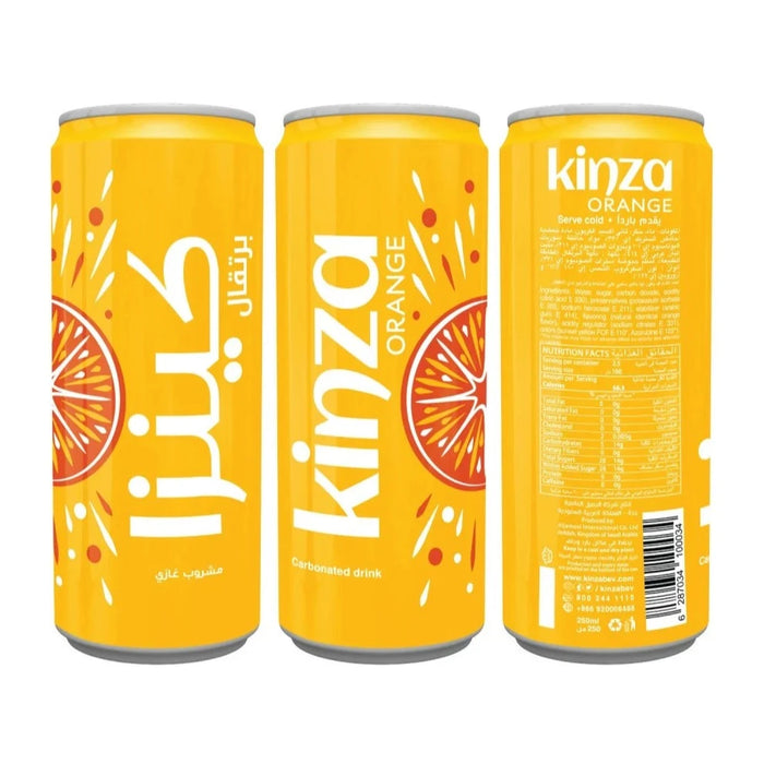 Kinza - Carbonated Drink Orange ( 6 x 250 ml )