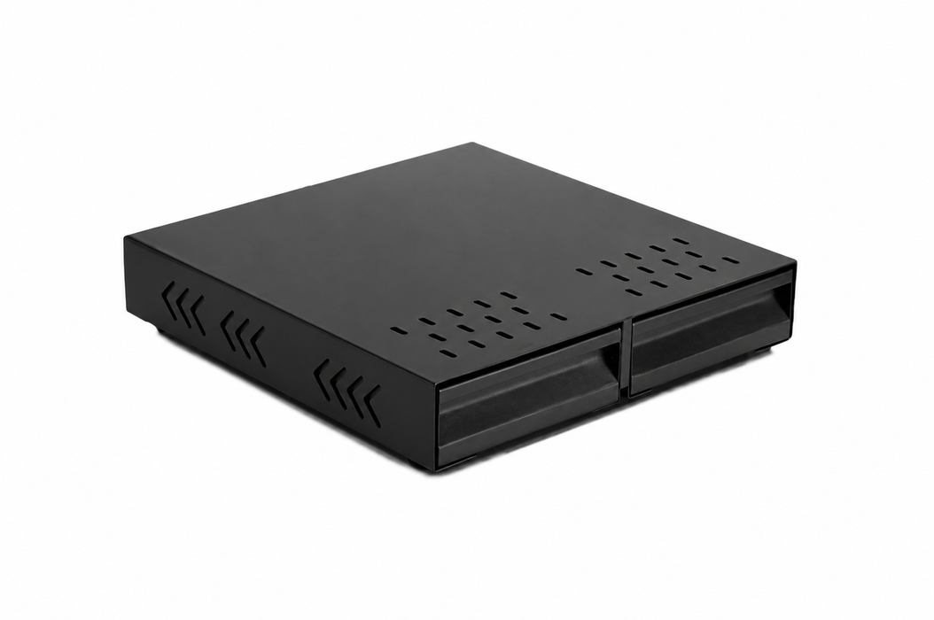 MUVNA Double Drawer Espresso Knock Box – Black |  صندوق تفريغ بقايا الإسبريسو بدرجين  MUVNA – أسود