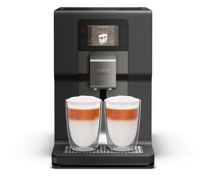 KRUPS - Intuition Automatic Coffee Machine with 15 Recipes & One-Touch Milk System – 3L Urban Metal