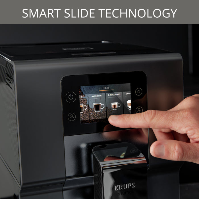 KRUPS - Intuition Automatic Coffee Machine with 15 Recipes & One-Touch Milk System – 3L Urban Metal