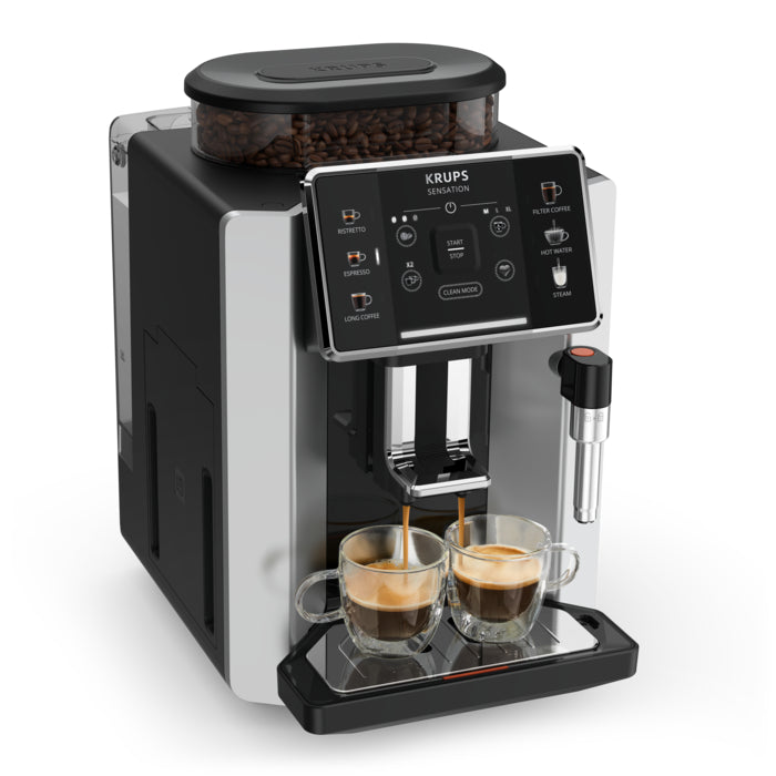 KRUPS Sensation EA910E40 Bean-to-Cup Coffee Machine  5 One-Touch Drinks   15-Bar Pump