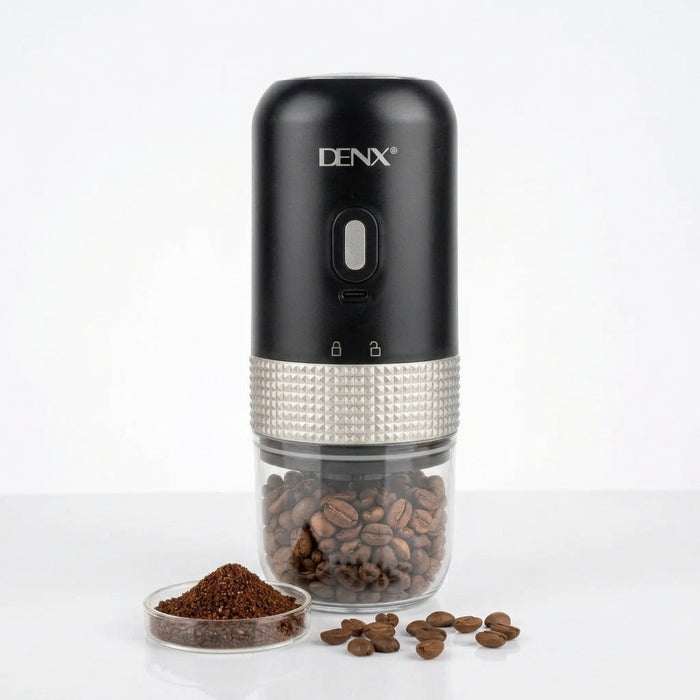 DENX DX4203 Rechargeable Electric Coffee Grinder – 200ml, Black