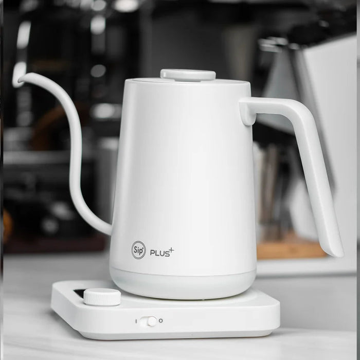 SIP Plus Electric Gooseneck Kettle 900ml – White | غلاية سيب بلس كهربائية 900 مل – أبيض