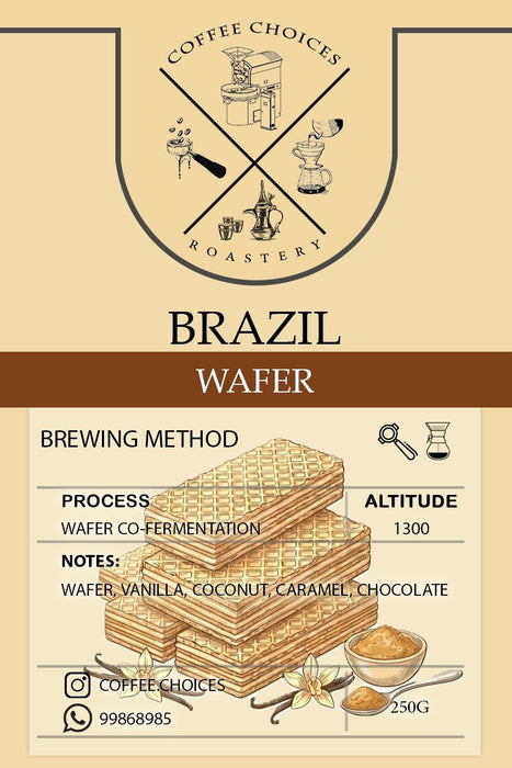 Coffee Choices - BRAZIL WAFFER  250g Filter & Espresso Preparations