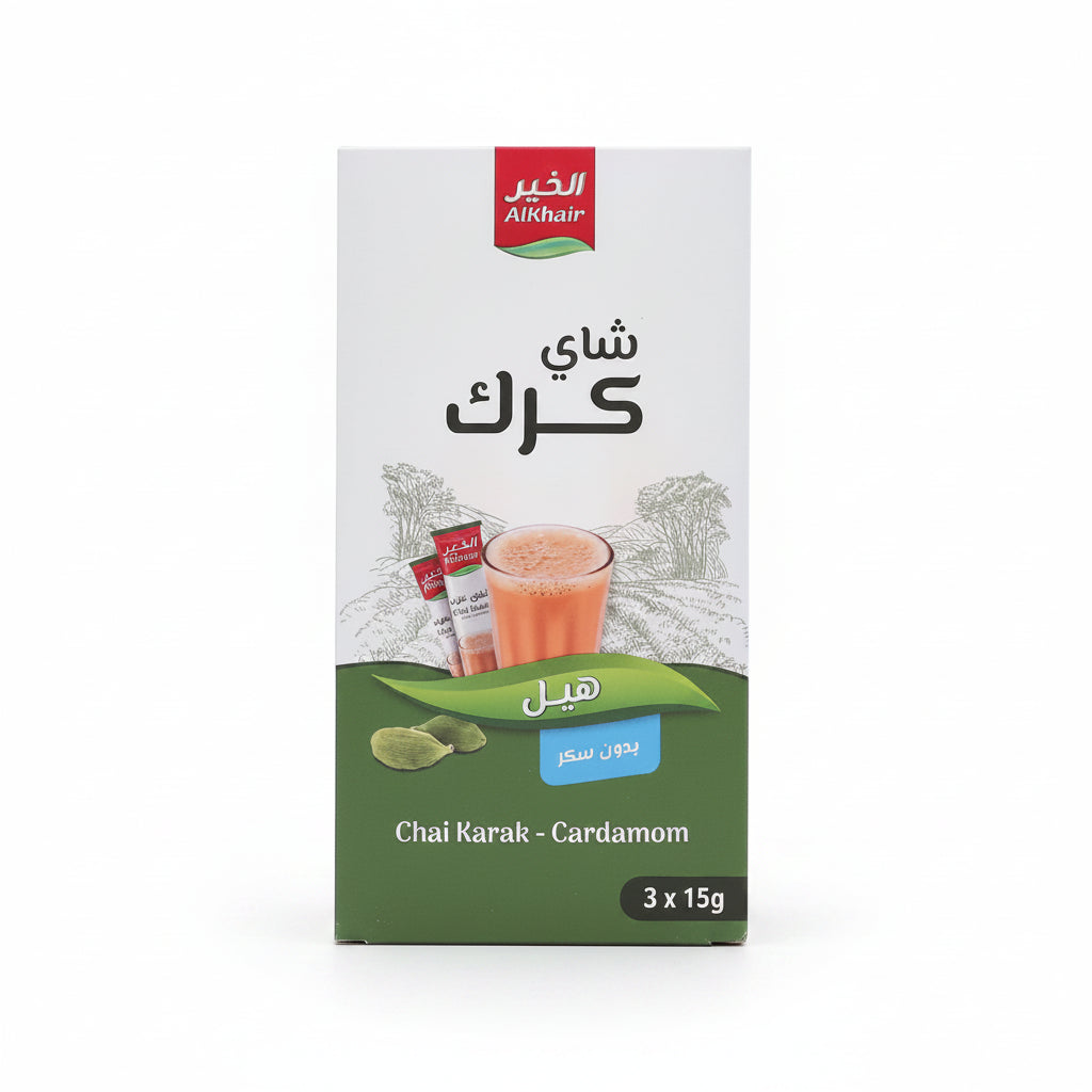 Al Khair - Karak Tea with Cardamom without sugar – 15g x 3 Sticks — Kaif